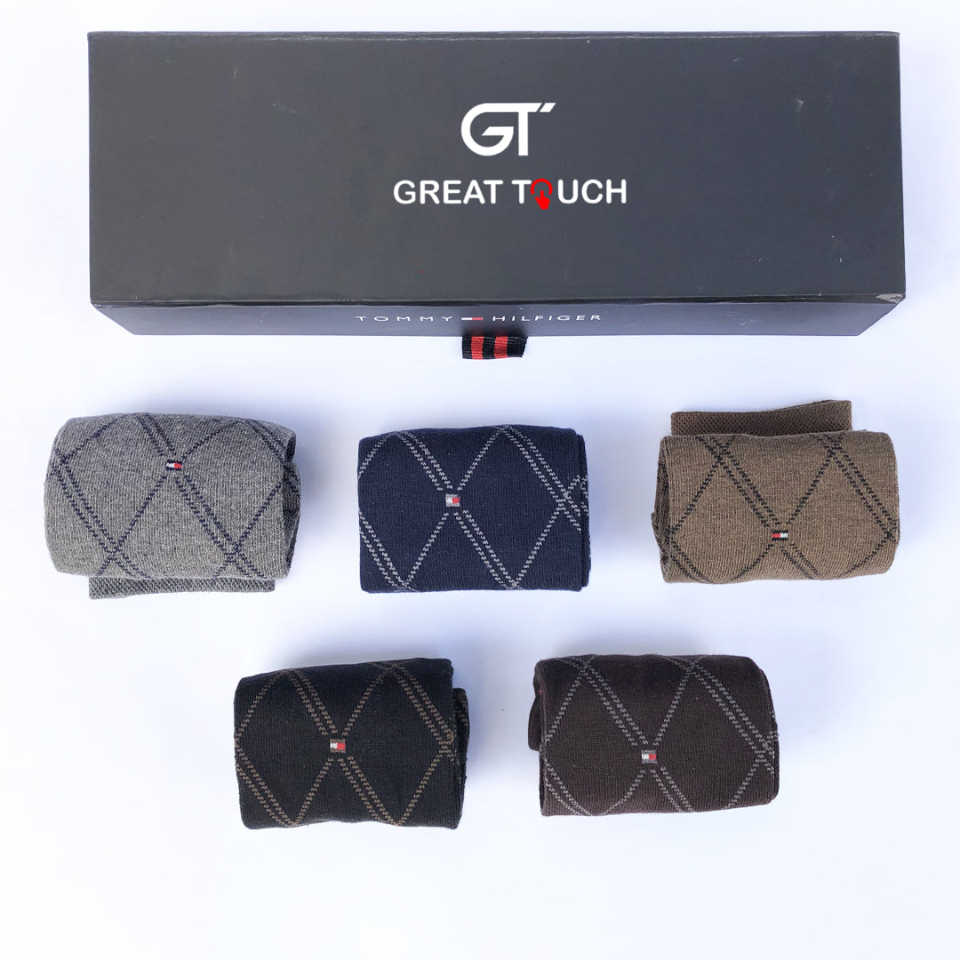 Ultra Comfort Premium Quality Men’s Full Socks – Gift Pack of 5 (T-2)