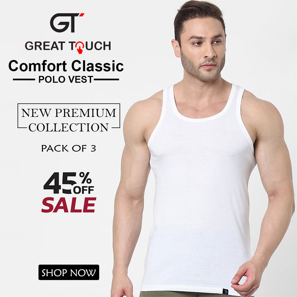 Classic Max comfort Vest (Under shirts) Pack of 3 (P-1)